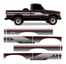 Kit Adesivo Faixa Lateral Chevrolet D20 Cs Vermelho