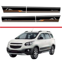 Kit Adesivo Faixa Lateral Chevrolet Spin Activ 2014-2018 - Kit Adesivo Faixa Lateral Chevrolet Spin Activ 2014-2018 -