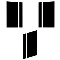 Kit Adesivo Faixa Lateral e Traseira Bravo Sporting - Preto