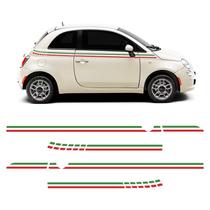 Kit Adesivo Faixa Lateral Fiat 500 Itália Modelo Original Kit Adesivo Faixa Lateral Fiat 500 Itália Modelo Original