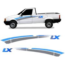Kit Adesivo Faixa Lateral Fiat Fiorino Lx Azul