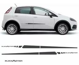 Kit Adesivo Faixa Lateral Fiat Punto Blackmotion Grafite Kit Adesivo Faixa Lateral Fiat Punto Blackmotion Grafite