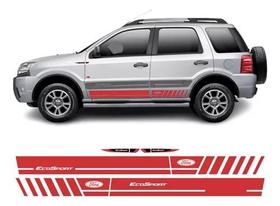 Kit Adesivo Faixa Lateral Ford Ecosport Freestyle Vermelho