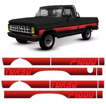 Kit Adesivo Faixa Lateral Ford F1000 Turbo Cs Vermelho