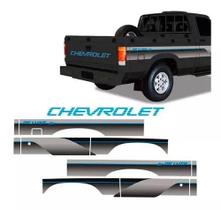 Kit Adesivo Faixa Lateral Traseira Chevrolet D20 Cs Azul