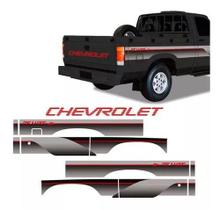 Kit Adesivo Faixa Lateral Traseira Chevrolet D20 Cs Vermelho Kit Adesivo Faixa Lateral Traseira Chevrolet D20 Cs Vermelho