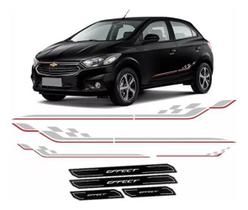 Kit Adesivo Faixa Lateral Traseira Onix Effect + Soleira