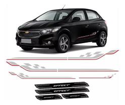 Kit Adesivo Faixa Lateral Traseira Onix Effect + Soleira