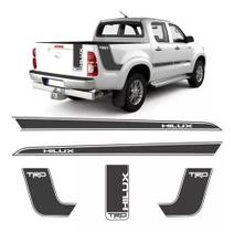 Kit Adesivo Faixa Lateral Traseira Toyota Hilux Trd Grafite