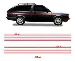 Kit Adesivo Faixa Lateral Volkswagen Parati Club 1989 Verm