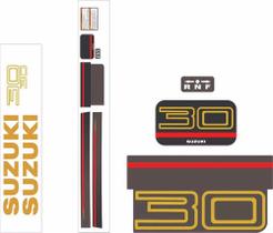 Kit Adesivo Faixa Motor De Popa Suzuki Hp 30 93 A 96