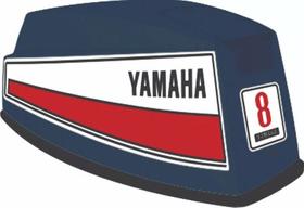 Kit Adesivo Faixa Motor De Popa Yamaha Hp 8a 72 A 80