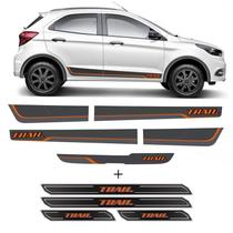 Kit Adesivo Faixa Novo Ford Ka Trail 18 + Soleira Protetora Kit Adesivo Faixa Novo Ford Ka Trail 18 + Soleira Protetora