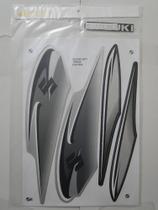 Kit Adesivo Faixa para Moto Suzuki Yes 125 ano 2011 cor Prata Jogo Completo Jotaesse