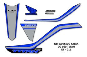 Kit Adesivo Faixa Personalizado Cg Titan 160 2018/2019 - 11 Kit Adesivo Faixa Personalizado Cg Titan 160 2018/2019 - 11