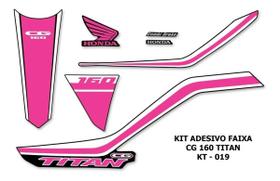 Kit Adesivo Faixa Personalizado Cg Titan 160 2018/2019 - 19