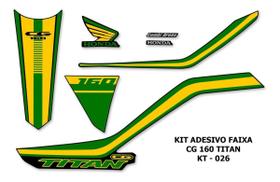 Kit Adesivo Faixa Personalizado Cg Titan 160 2018/2019 - 26