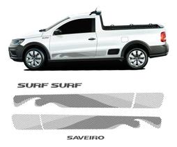Kit Adesivo Faixa Saveiro Surf 2015 2016 Soleira Protetora KIT352 NP490