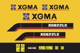 Kit Adesivo Faixas Compatível Escavadeira Xgma Xg 822Cl Kit Adesivo Faixas Compatível Escavadeira Xgma Xg 822Cl