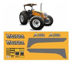 Kit Adesivo Faixas Compatível Trator Valtra A550 + Etiquetas
