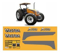 Kit Adesivo Faixas Compatível Trator Valtra A550 + Etiquetas