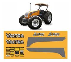 Kit Adesivo Faixas Compatível Trator Valtra A990 + Etiquetas
