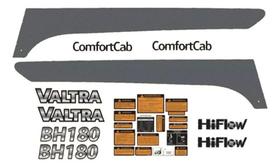 Kit Adesivo Faixas Compatível Trator Valtra Bh180 Confortcab