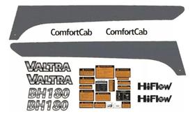 Kit Adesivo Faixas Compatível Trator Valtra Bh180 Confortcab