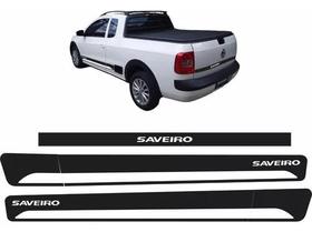 Kit Adesivo Faixas Laterais E Traseiras Saveiro G5 G6 Preto Kit Adesivo Faixas Laterais E Traseiras Saveiro G5 G6 Preto