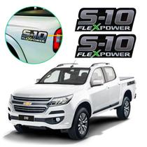 Kit Adesivo Flex Power S10 Verde Caçamba 2009 2010 2011 2012