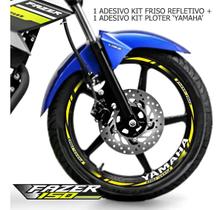 Kit Adesivo Friso Refletivo Plotter Roda Yamaha Fazer 150cc Kit Adesivo Friso Refletivo Plotter Roda Yamaha Fazer 150cc