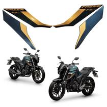 Kit Adesivo Grafico Tanque Completo Aleta Aba Guia Ar Fazer 250 Fz25 Verde Fosco 2024