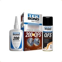 Kit Adesivo Instantaneo 200 100g A Acelerador Qfs 100g Preto Kit Adesivo Instantaneo 200 100g A Acelerador Qfs 100g Preto