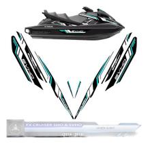 Kit Adesivo Jet Ski Yamaha Fx (2012-2018) Preto-branco-verde