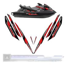 Kit Adesivo Jet Ski Yamaha Fx (2012-2018) Preto-vermelho Kit Adesivo Jet Ski Yamaha Fx (2012-2018) Preto-vermelho