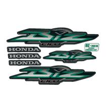 Kit Adesivo Jogo Faixas Moto Honda Biz 100 2003 Ks Verde