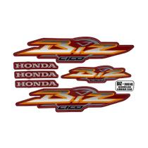 Kit Adesivo Jogo Faixas Moto Honda Biz 100 2003 Ks Vermelho
