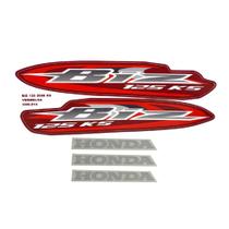 Kit Adesivo Jogo Faixas Moto Honda Biz 125 2008 Ks Vermelha