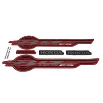 Kit Adesivo Jogo Faixas Moto Honda Biz 125 2010 Es Vermelha