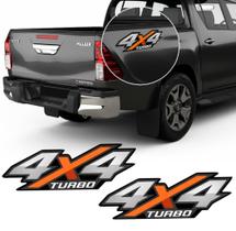 Kit Adesivo Lateral 4x4 Hilux Turbo 2016 2017 2018 2019 2020