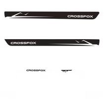 Kit Adesivo Lateral CrossFox Raio - Preto Fosco