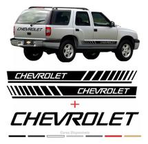 Kit Adesivo Lateral E Traseira Chevrolet Blazer Preto Fba020 Kit Adesivo Lateral E Traseira Chevrolet Blazer Preto Fba020