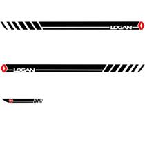 Kit Adesivo Lateral Logan - Preto Kit Adesivo Lateral Logan - Preto