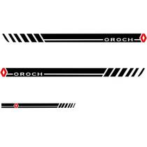 Kit Adesivo Lateral Oroch - Preto