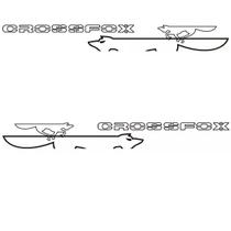 Kit Adesivo Lateral Raposa Crossfox 05 06 07 08 Preto Fosco