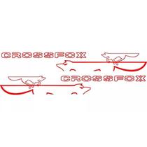 Kit Adesivo Lateral Raposa Crossfox 2005 2006 07 08 Vermelho