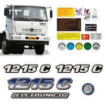 Kit Adesivo Mercedes Benz 1215 C Eletrônico Emblema Resinado