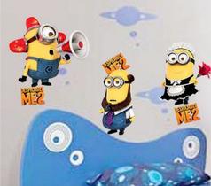 Kit Adesivo Minions Para Decoração De Parede De Creche - Adesivo Infantil Personagem Amarelo Já 1u Kit Adesivo Minions Para Decoração De Parede De Creche - Adesivo Infantil Personagem Amarelo Já 1u