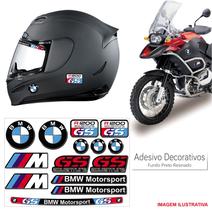 Kit adesivo moto capacete bmw r 1200 gs resinado preto