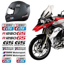Kit adesivo moto capacete bmw r 1250 gs branco